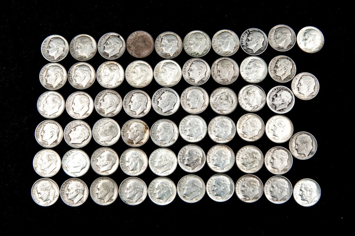 58 x Roosevelt Silver Dimes