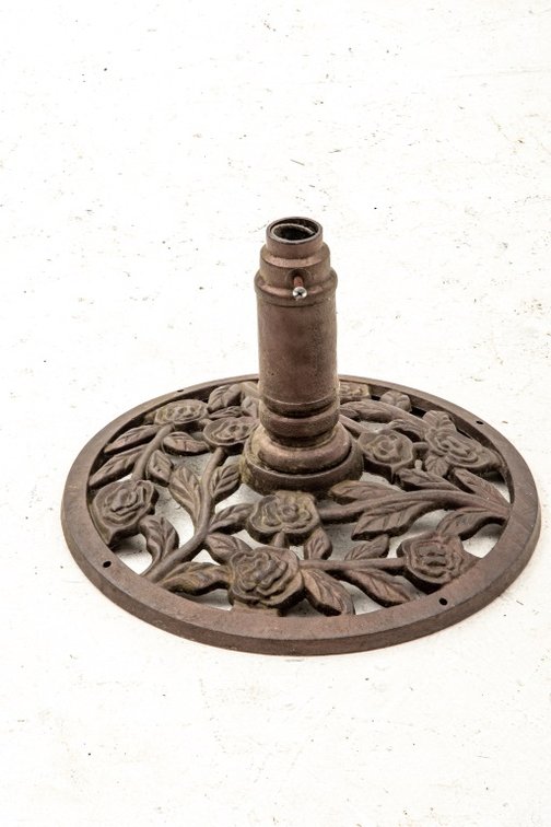 Heavy Iron Umbrella Stand w/ Roses