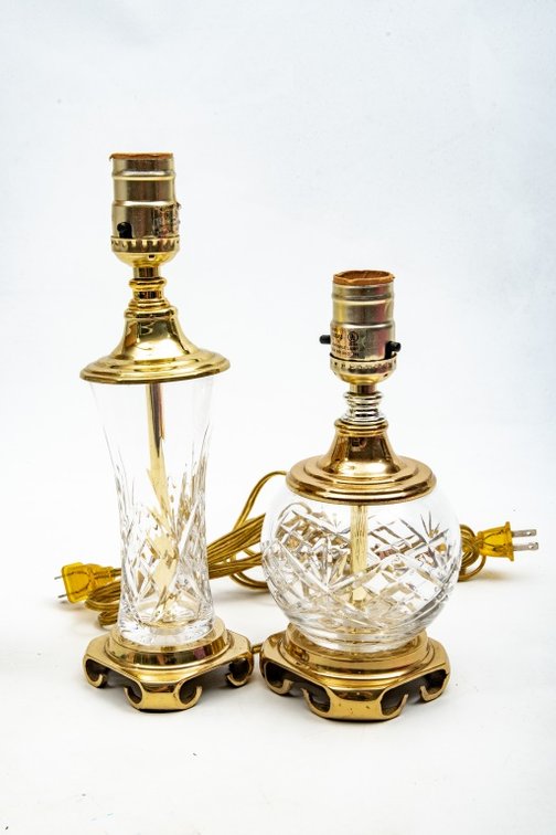 Small Pressed Glass Kaeder Table Lamps