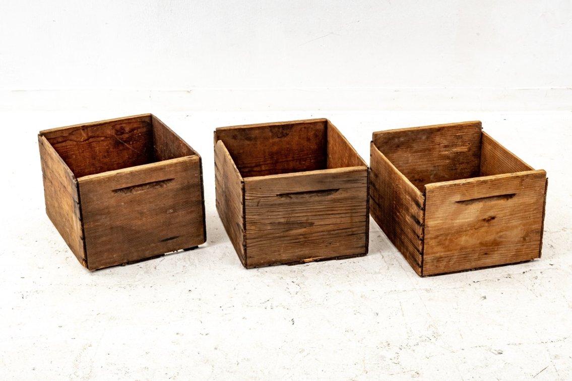 3 Wooden Crates