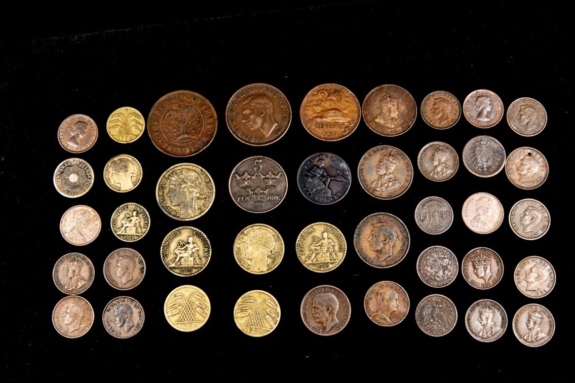 Foreign Vintage Brass/Copper Coin Lot