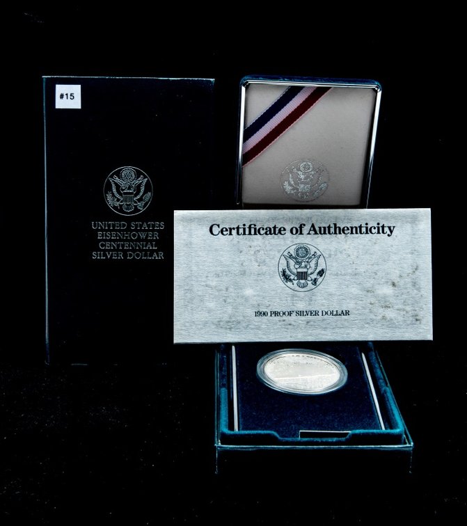 1990 Eisenhower Centennial $1 Silver Proof