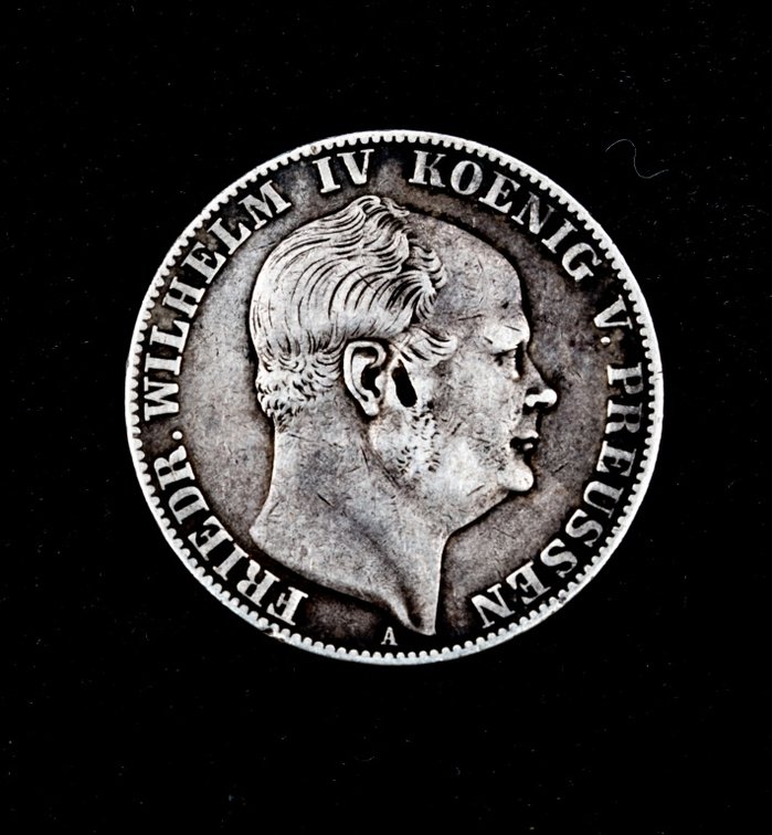 1859 German States Prussia Thaler Silver Coin