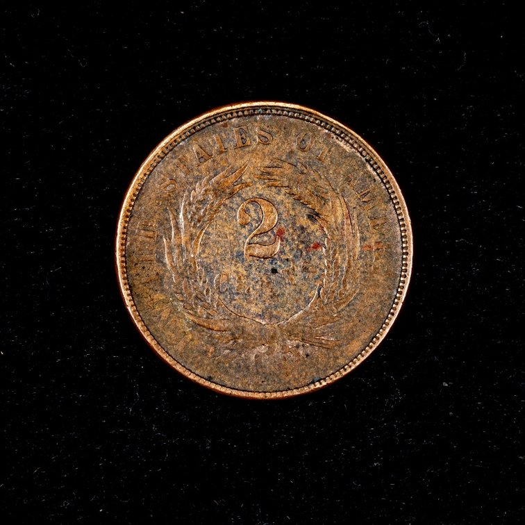 1865 Civil war era 2 Cent Coin