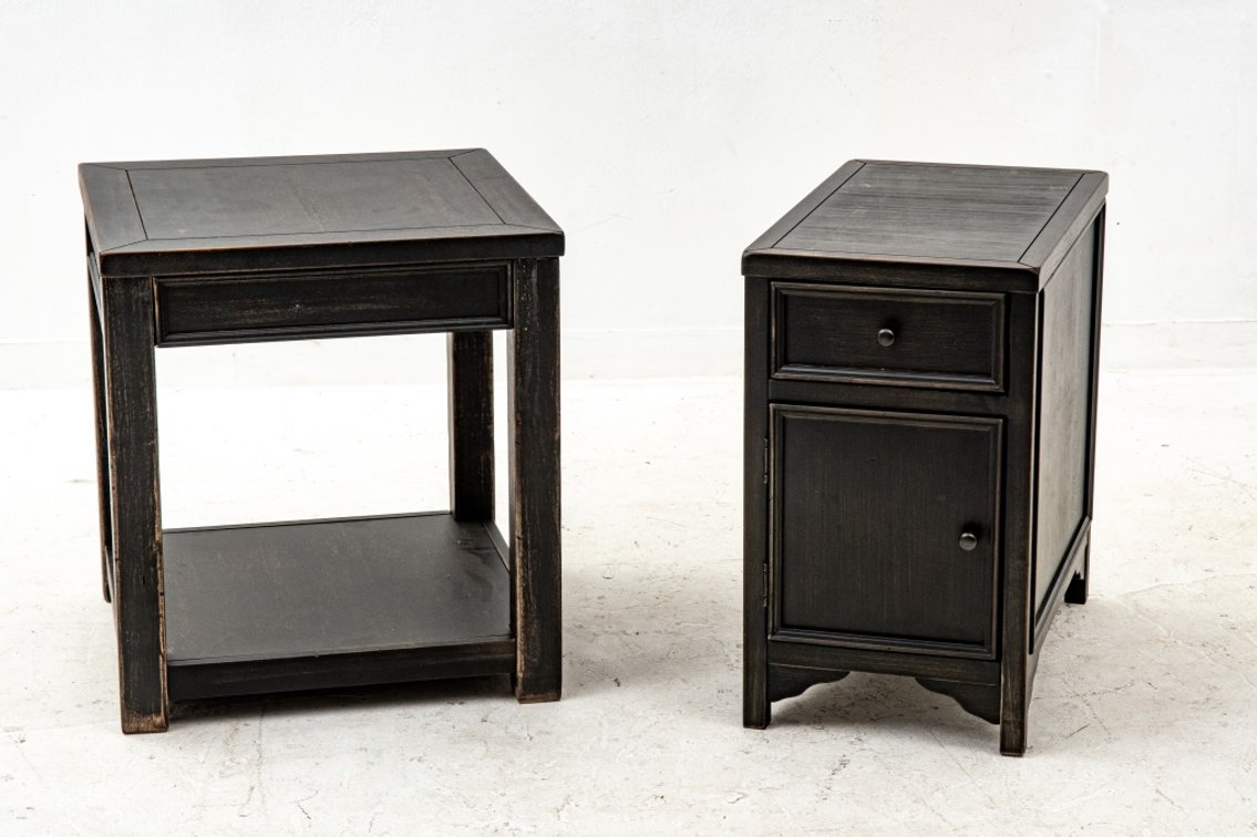End Table w/ Open Shelf & Matching Chairside Table