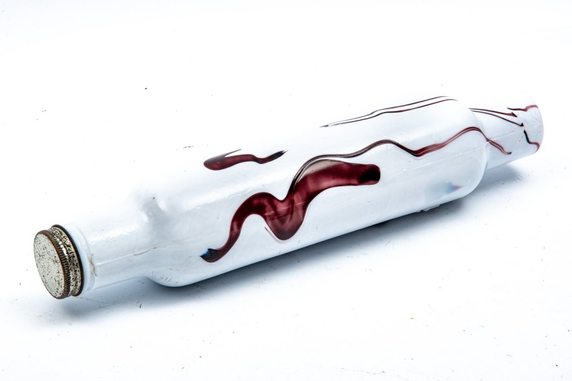 Baker's Choice Rolling Pin- Purple & White Glass