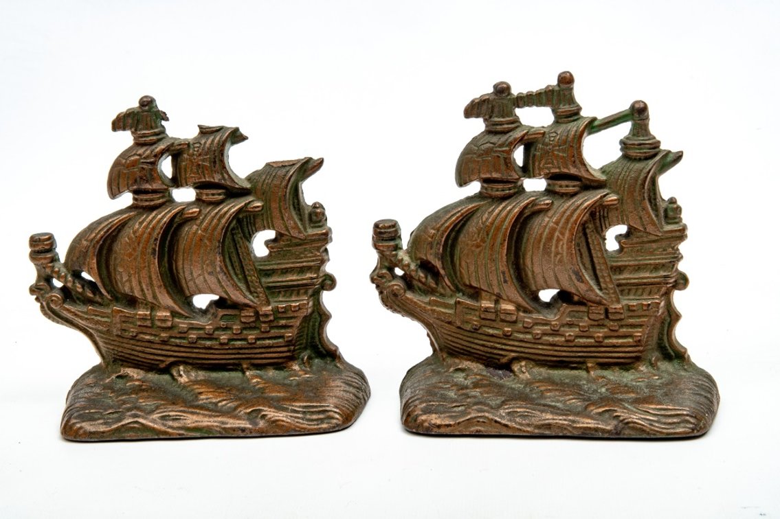 Hubley Galleon - Sailing Ship Bookends #381