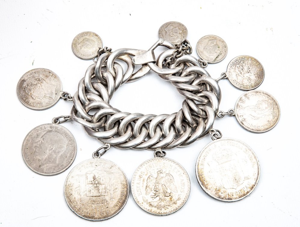 Spratling Silver Coin Bracelet