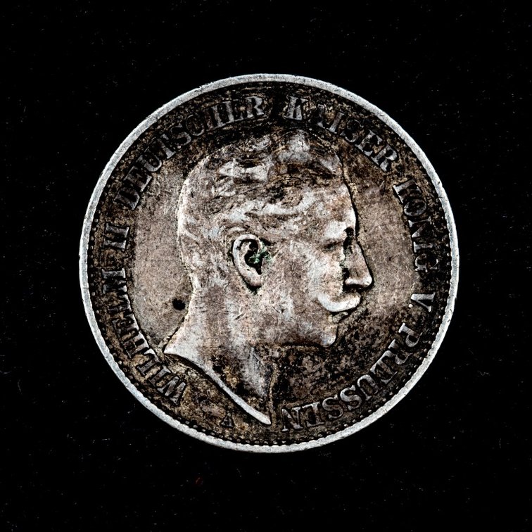 1900 German States Prussia 2 Mark Silver Coin