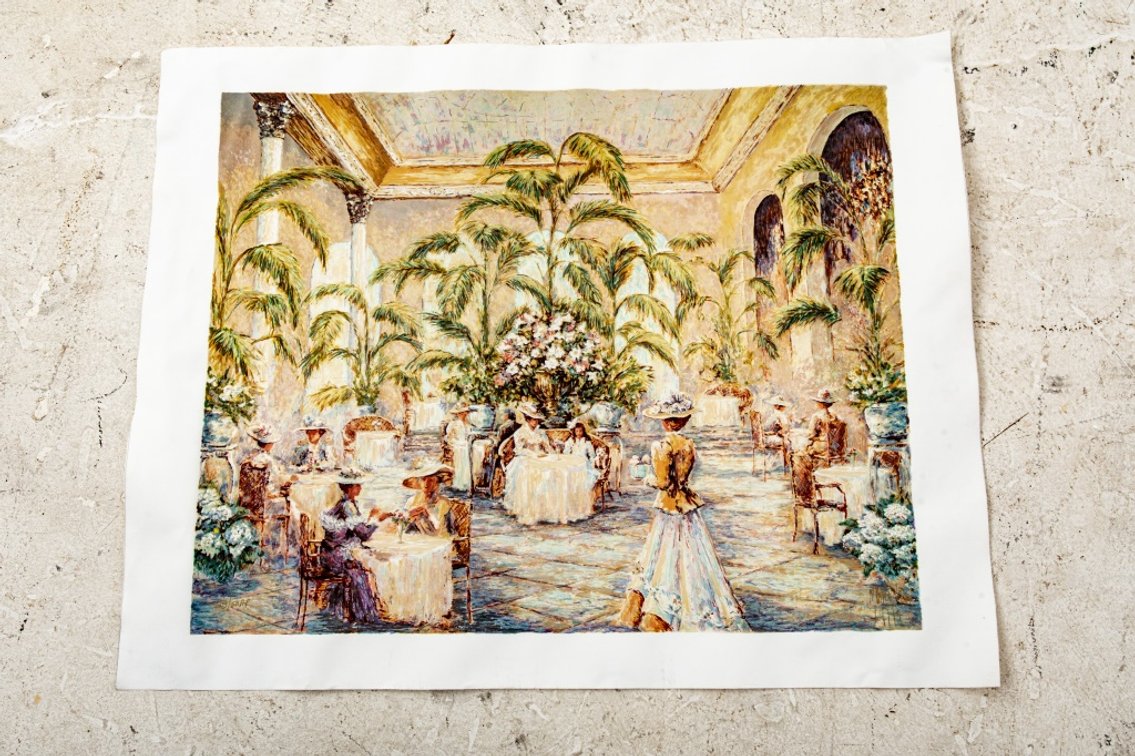 Mark King- Palm Court-Signed & Numbered Serigraph