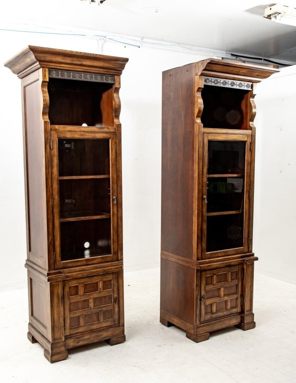 Two Display Cabinets- Beveled Glass Front