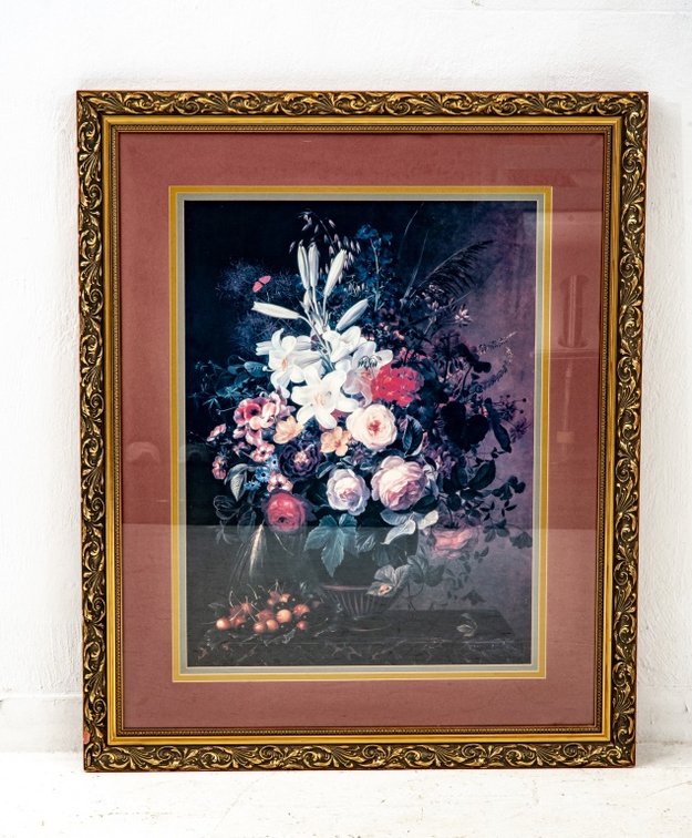 Floral Print in Gilt Frame
