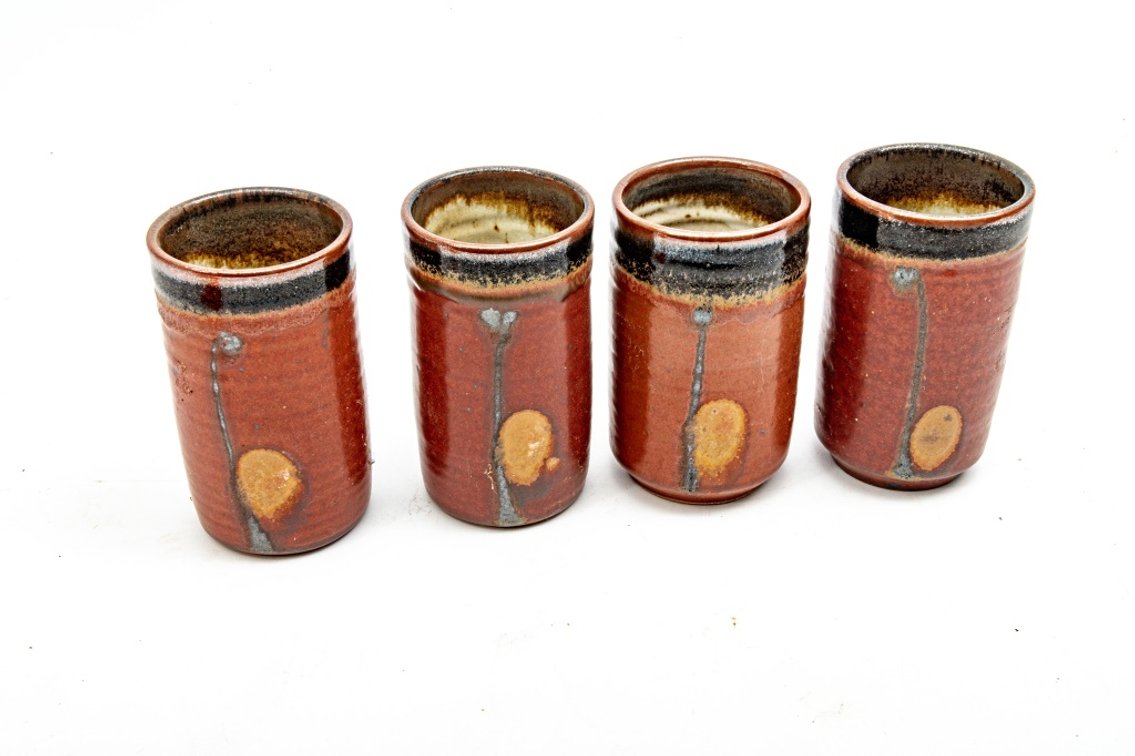 4 Coil-Pot Ceramic Glasses