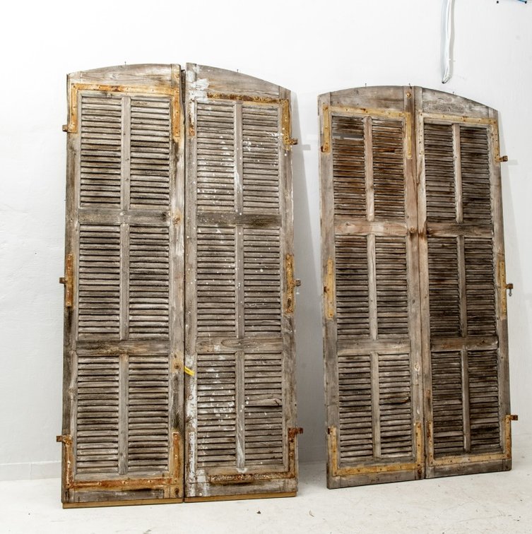 2 Tall French Curve Top Chateau Shutters