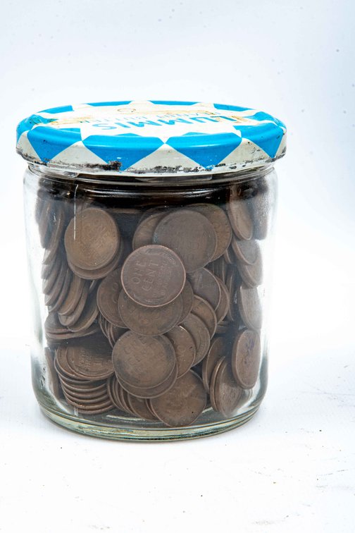 Jar Full of Wheat Pennies