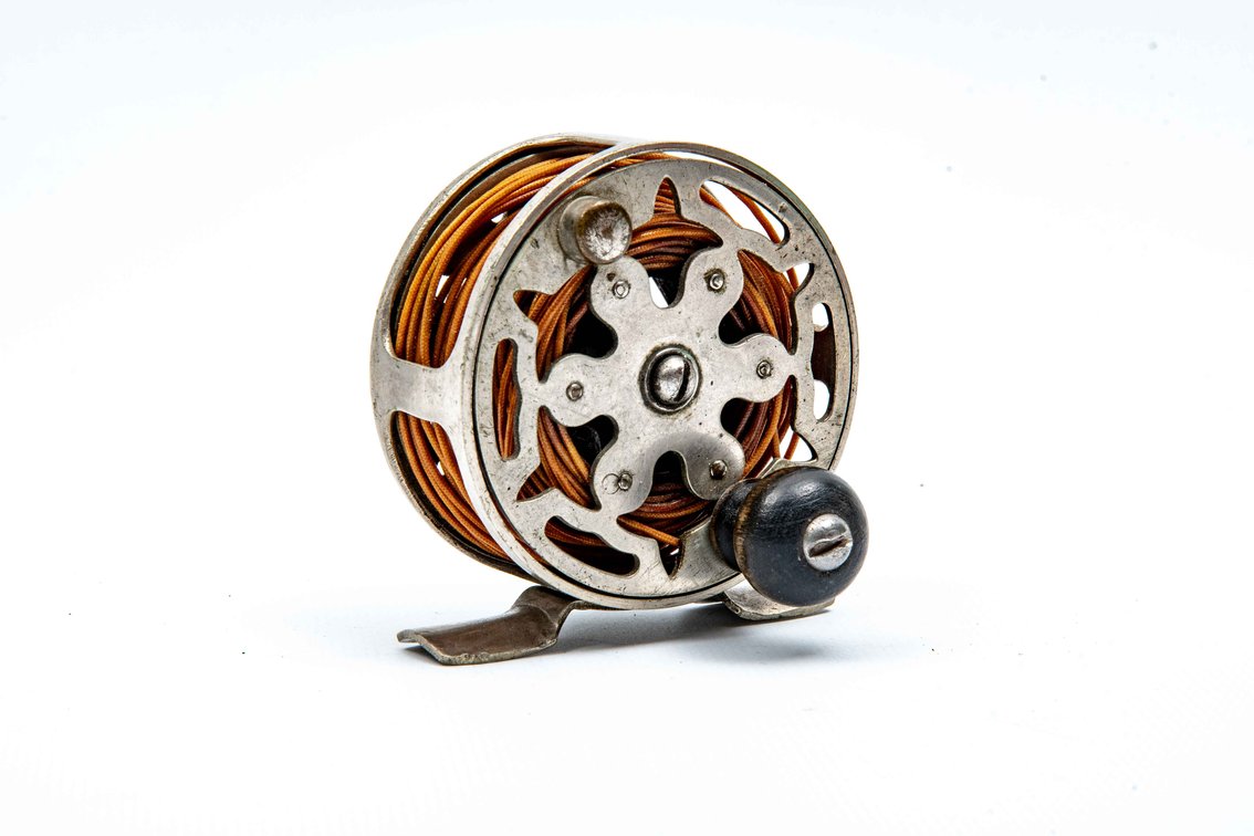 Yale Fly Reel Nickel Silver Wood Handle