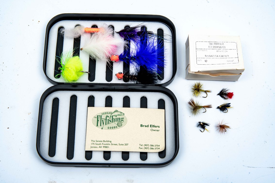 Richard Wheatley Fly Box w/Flies & Sm Box Flies