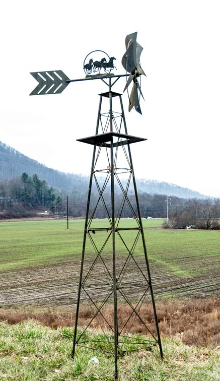 124" Tall Windmill Tower with Wind Vane