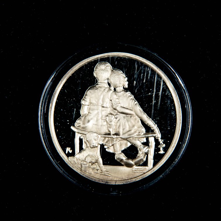 Sterling Silver Round- Norman Rockwell- "Spring"