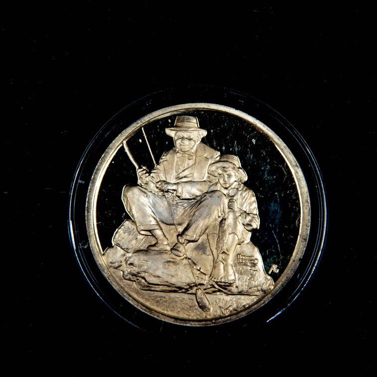 Sterling Silver Round- Norman Rockwell- "Summer"