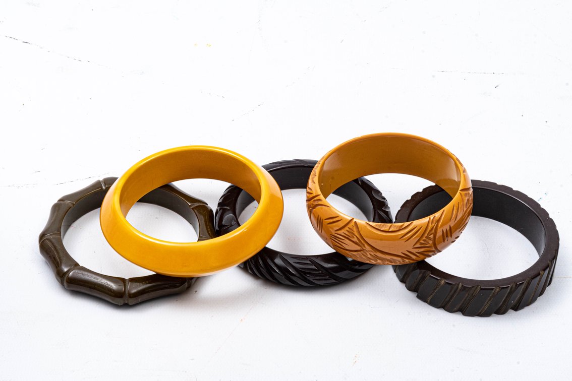 Five Bakelite Bangle Bracelets