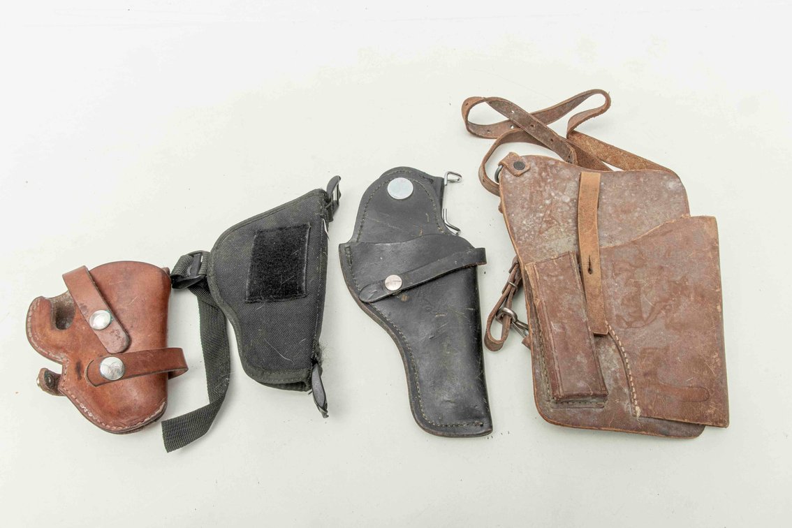 4 Holsters- Shoulder & Belt/ Leather & Nylon