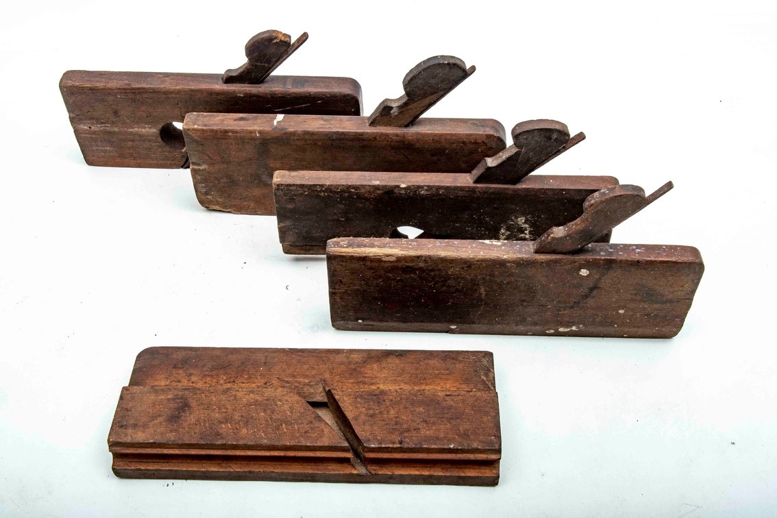5 Wooden Planes & More- Rabbet & Molding