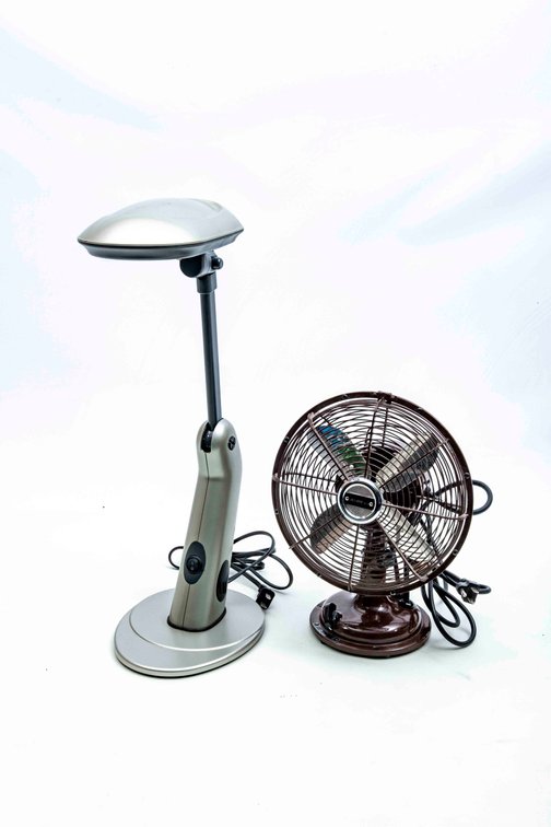 Restoration Hardware Oscillating Fan & Desk Lamp