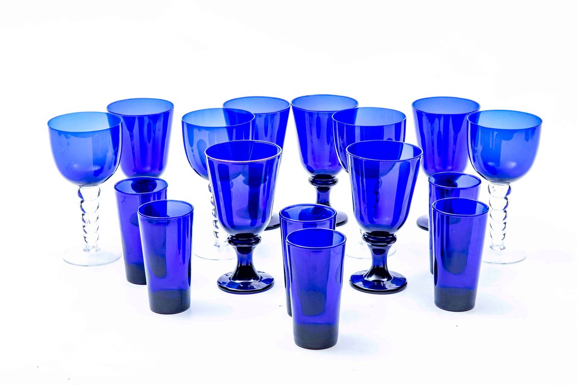 Libbey Cobalt Blue Glassware Juice, Chalice & More