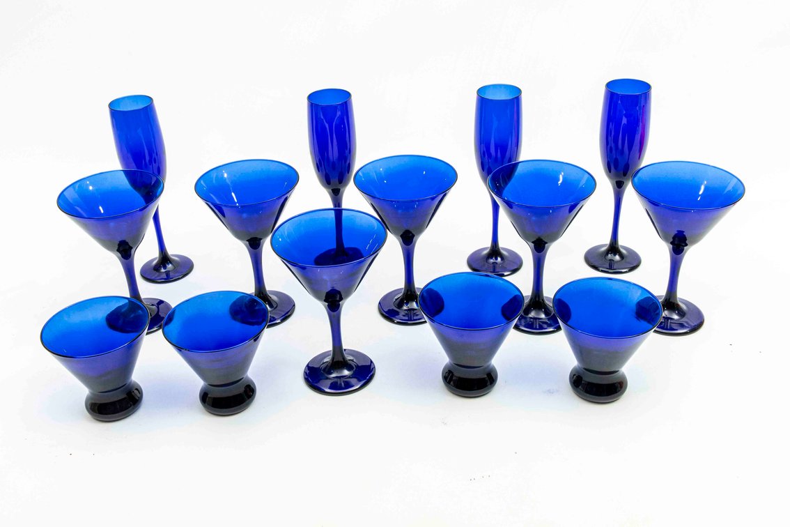 Libbey Cobalt Blue Martini, Cosmo, & Champagne