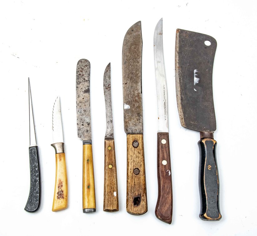 50's Butcher Knife, Cleaver, Knives, & More