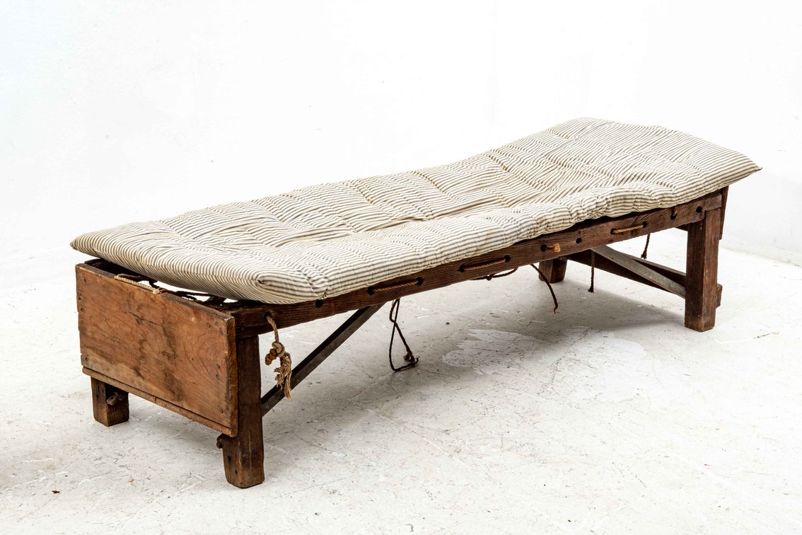 Primitive Rope Bed w/ Original Mattress