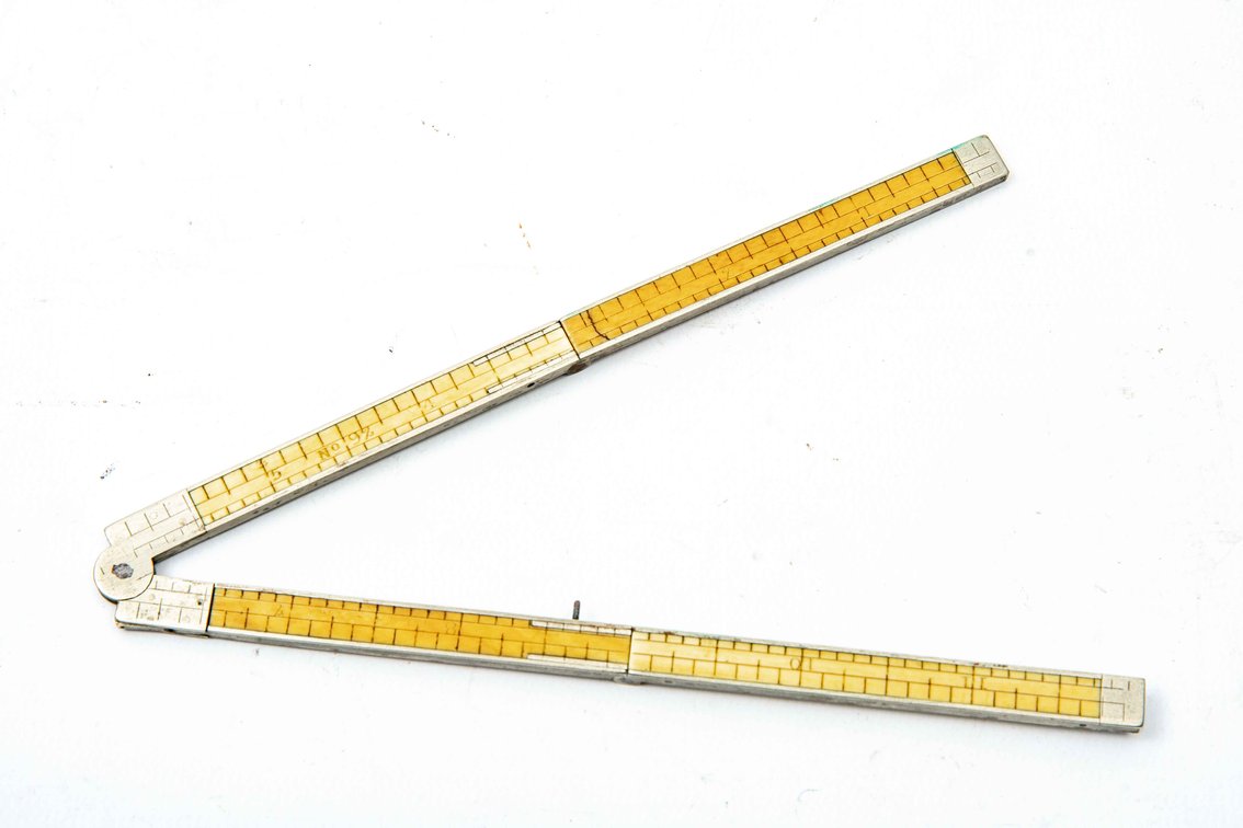Stephens & Co-No.92 Ivory Folding Ruler-1 Ft.