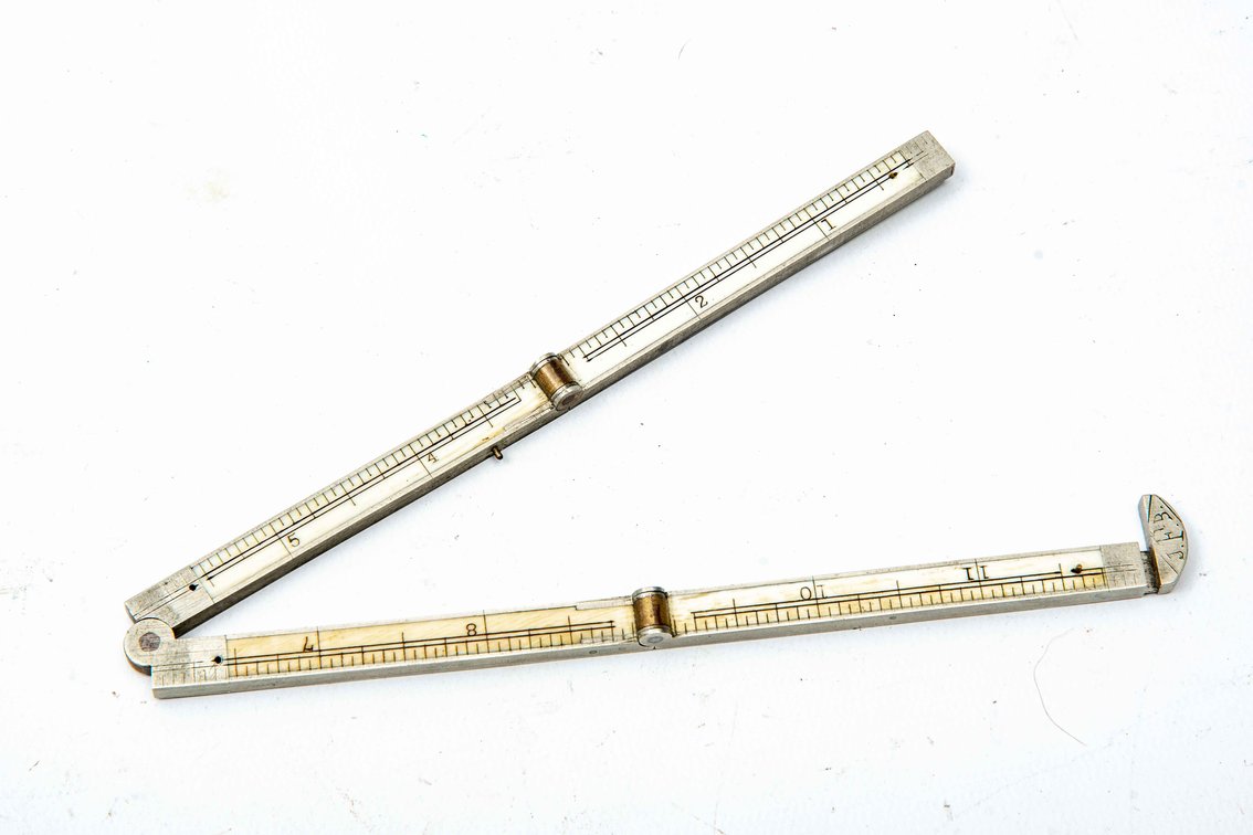 Stanley No. 40- Ivory Folding Rule With Caliper