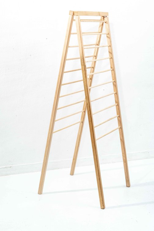 Tall Wooden Dowel Folding Display Rack