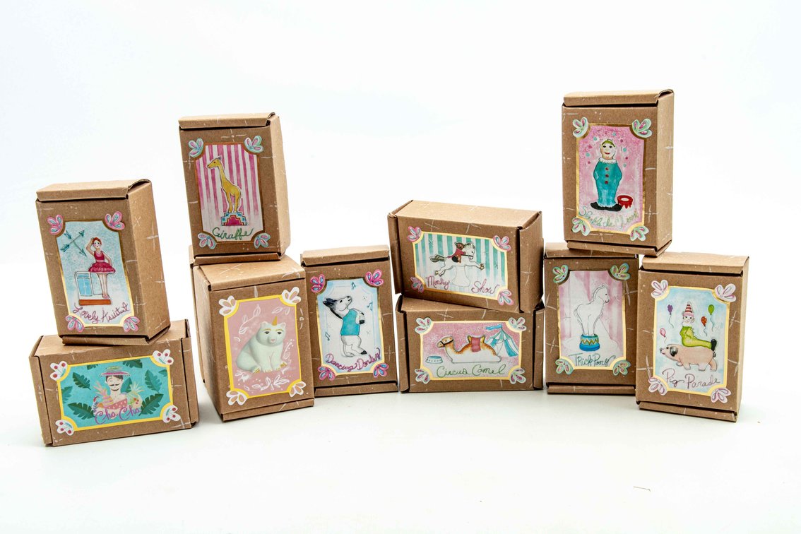 Stephen Brown's Glitterville Circus Candle Holders
