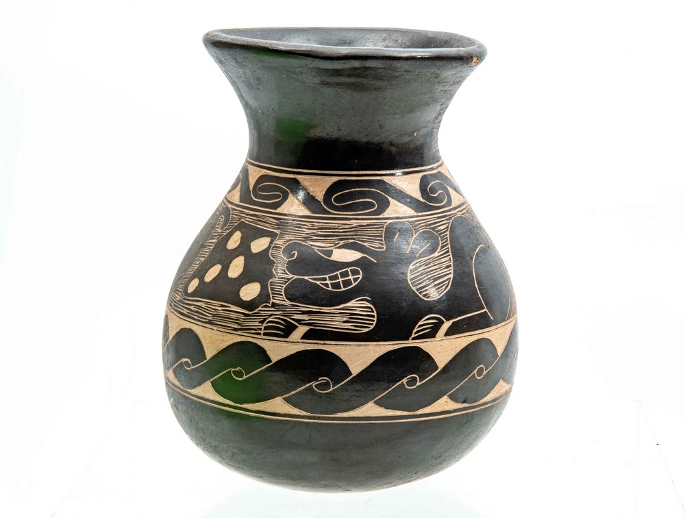 Native American Inspired Sgraffito Vase