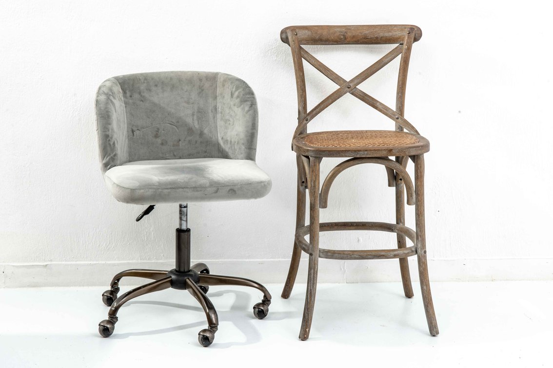 Bentwood Counter Height & Rolling Upholstered