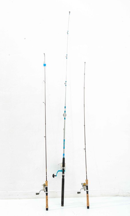 Three Fishing Poles w/ Reels
