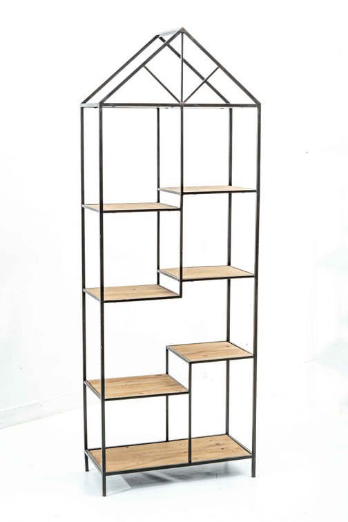 8 Tier House Shaped Metal Framed Shelf