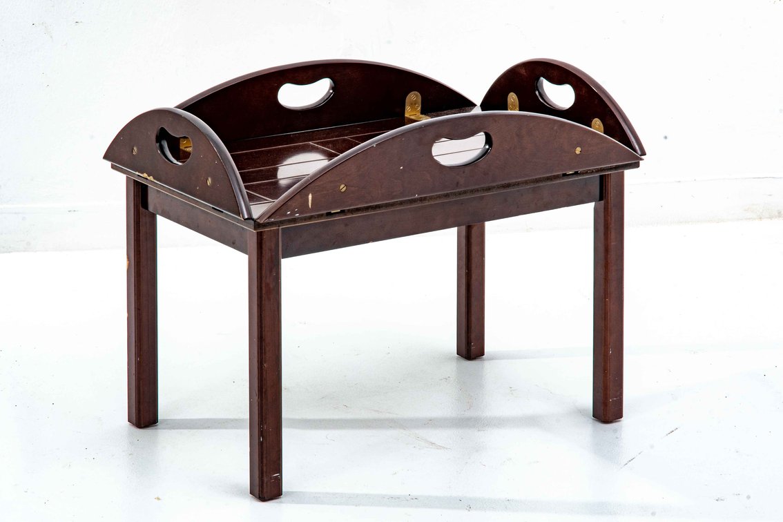 Bombay & Co Vintage Wood Butler's Tray Table
