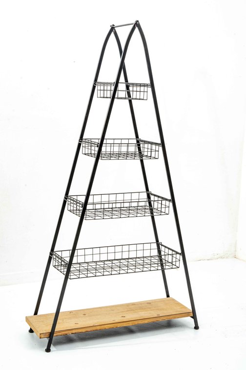 Black Metal Wire A-Frame Display Rack