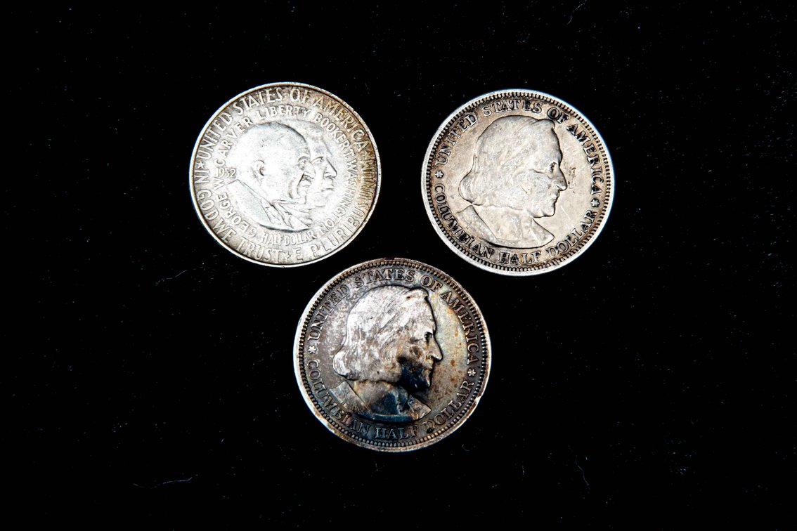 3 x Commemorative Silver Half Dollars
