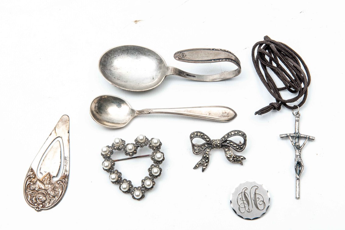 Vintage Sterling Items & More- Bookmark, Brooches