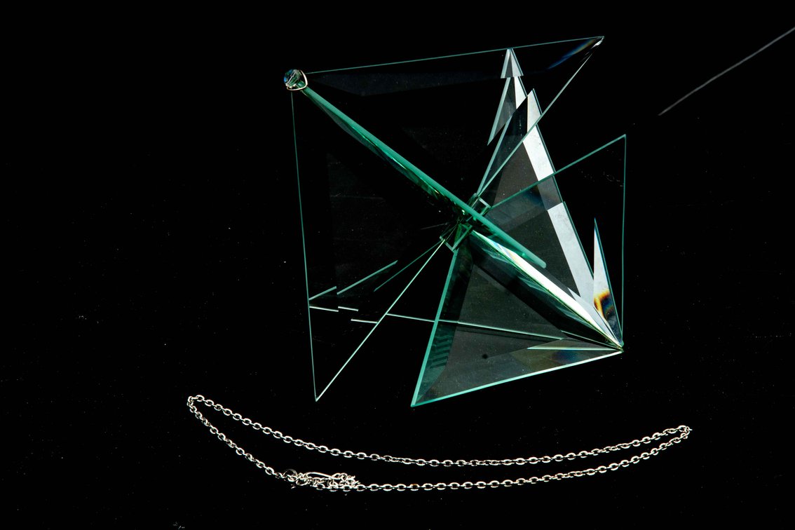 Hanging Triangular Glass Prism