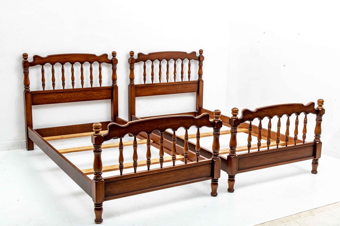 Pair of Wooden Twin Beds