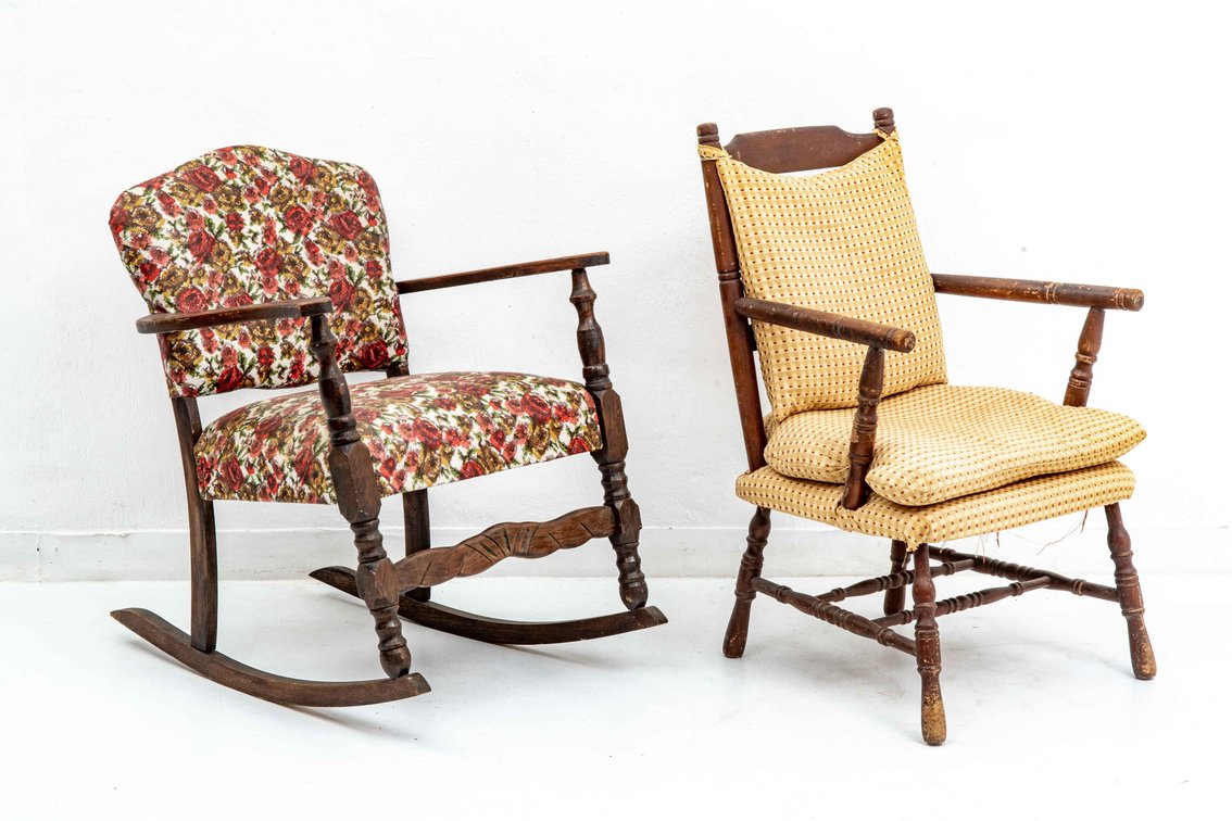 2 Vintage Chairs- Rocking & Arm