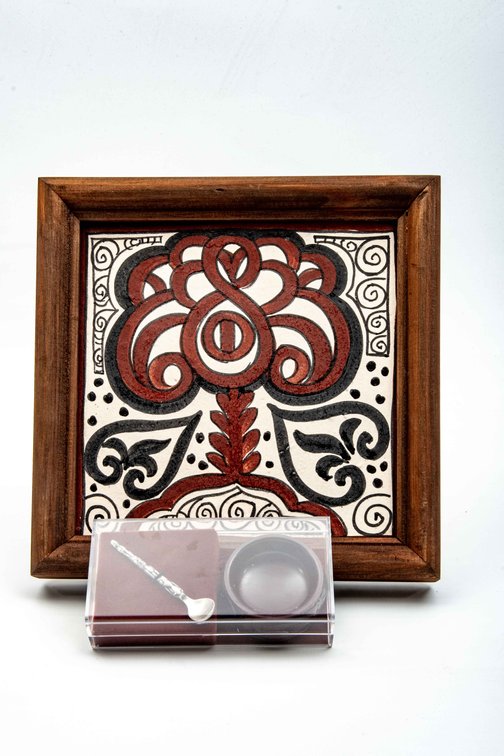 Totem Salt Cellar & Spanish Tile "Socarrat"