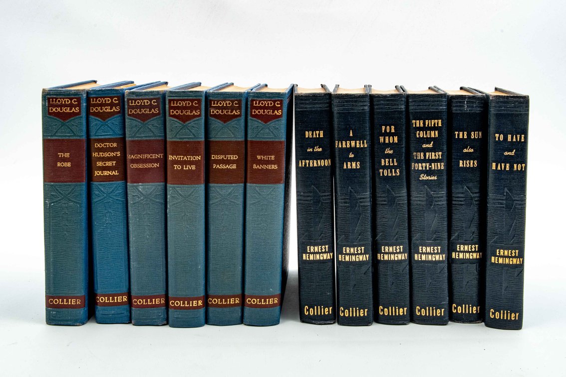 2 Collier 6-Book Sets- Hemingway & Douglas-1940's