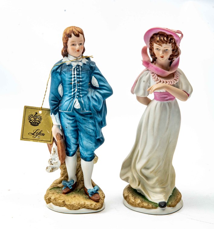 Lefton Blue Boy & Pinkie- KW387-Limited Edition